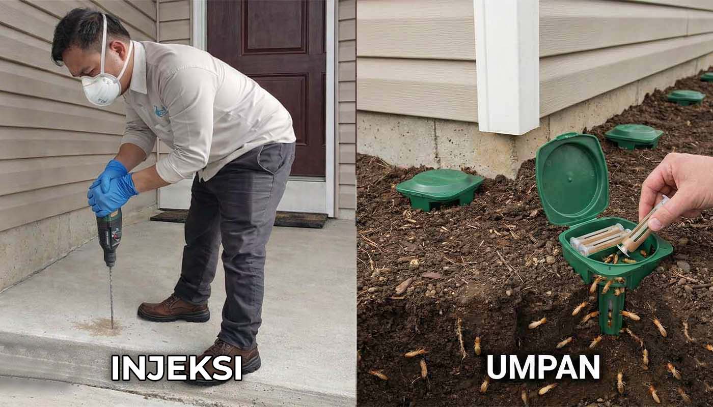 Metode Anti Rayap Injeksi vs Umpan